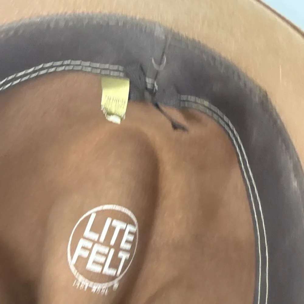 Cabelas Medium Lite Felt Fedora Water Repellent Wool Fedora Hat USA